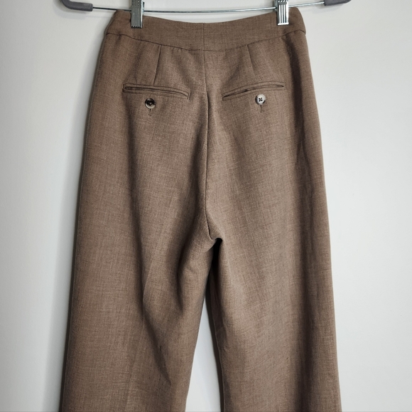 Aritzia Wilfred Ibiza High Rise Pleated Trouser Pants Size 4 In Heather Bisque - Picture 9 of 16